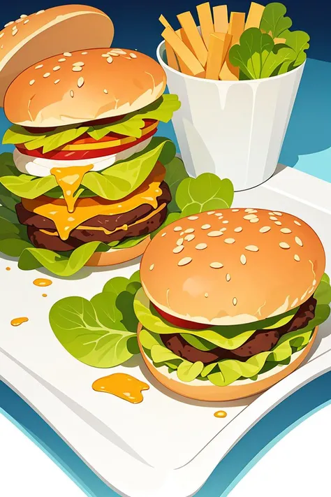 best quality, ultra high res, foil package, big mac, fried meat, wet lettuce, melting cheese,