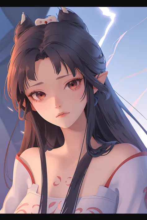 <lora:sanweihu:0.9>,sanweihu,1girl,solo,black hair,simple background,long hair,(detailed light), ((lightning in hand)),lightning surrounds,(((lightning chain))),, best quality , masterpiece, illustration, an extremely delicate and beautiful, extremely detailed ,CG,unity,8k wallpaper, Amazing, finely detail, masterpiece, best quality,official art,extremely detailed CG unity 8k wallpaper,absurdres, incredibly absurdres, huge filesize , ultra-detailed, highres, extremely detailed,beautiful detailed girl, extremely detailed eyes and face, beautiful detailed eyes,light on face,