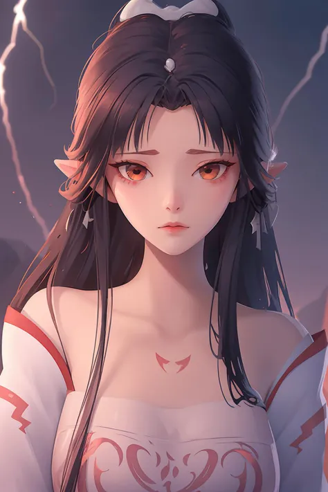 <lora:sanweihu:0.9>,sanweihu,1girl,solo,black hair,simple background,long hair,(detailed light), ((lightning in hand)),lightning surrounds,(((lightning chain))),, best quality , masterpiece, illustration, an extremely delicate and beautiful, extremely detailed ,CG,unity,8k wallpaper, Amazing, finely detail, masterpiece, best quality,official art,extremely detailed CG unity 8k wallpaper,absurdres, incredibly absurdres, huge filesize , ultra-detailed, highres, extremely detailed,beautiful detailed girl, extremely detailed eyes and face, beautiful detailed eyes,light on face,