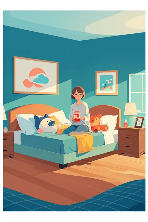 1girl, with her kawaii plush toy, very cute, visible stitch line, soft lighting, vibrant, studio lighting, PBR, realistic texture, smooth, indoor, in bedroom, cozy <lora:Flat_Art_Style_v2:0.5> <lora:ST-choomoranma-04:0.5> <lora:clear light_v1:0.5> <lora:Indoor Class:0.25>, vignette, image border <lora:CircleArt_Sora_SD15:0.5> Circle<lora:EF-GoodHands-beta2:0.5><lora:EF-GoodHands-beta2:0.5><lora:EF-GoodHands-beta2:0.5><lora:EF-GoodHands-beta2:0.5>