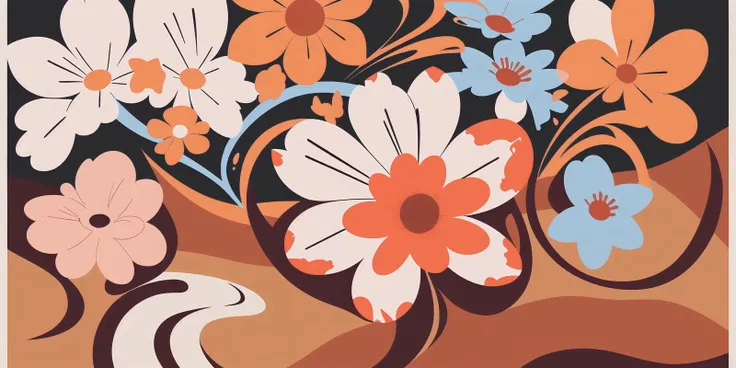 fluid art painting of a flower, professional grade award winning talent, dreamy autumn color palette, bendy and curvy shapes, artistic expressionist flower, (distinct outline of a flower:1.3), (distinct flower shape:1.3),