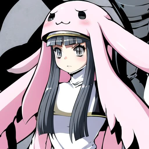 (masterpiece:1.1), (best quality:1.1), 1girl, Real light and shadow, anime face, 4k, 8k, wallpaper,epic, detail texture, ((1girl)), solo, <lora:Sistermon_Blanc:1> sistermon blanc, long hair, grey hair, nun, hat, animal hat, :3, dress, boots, white dress, white footwear, knee boots, long sleeves, grey eyes