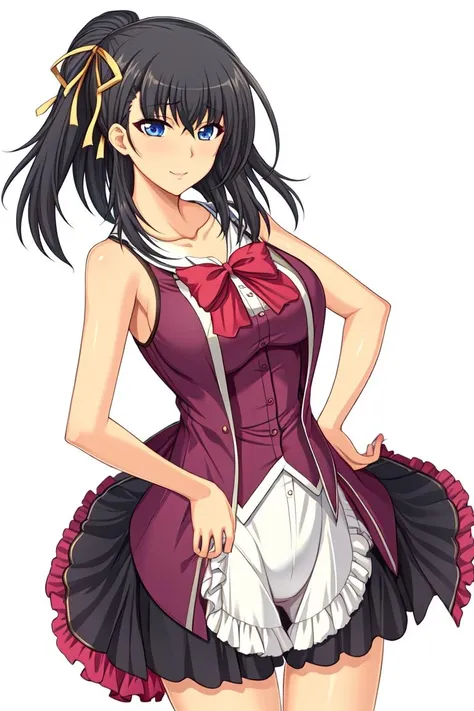 (masterpiece),best quality,Amazing,finely detail.Depth of field,beautiful detailed eyes,<lora:segawatsubasalionno2-000040:0.7>,segawa_tsubasa,1girl,solo,ribbed dress,transparent background,simple background,