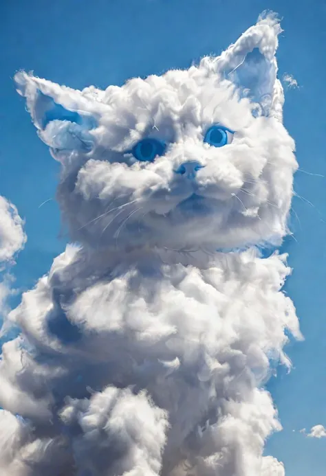a cloud that looks like a fluffy maincoon ,
blue sky <lora:Aether_Cloud_v1:1>