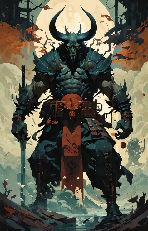 samurai, demon,Tom Whalen,Peter Mohrbacher,hyper detailed <lora:AshleyWoodArtAILccp:0.5>