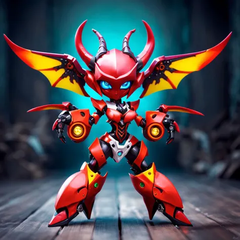 "demonic magitech succubus", "robotic demon wings", clothing, attractive female, symmetry,
(rich vibrant colors, masterpiece),
chibi,
dynamic pose, dynamic composition, iconic, cowboy shot