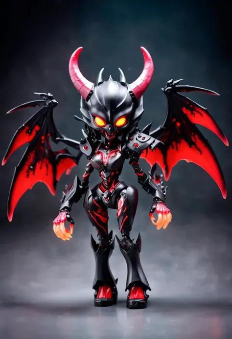 "demonic magitech succubus", "glowing eyes", "robotic finely articulated demon wings", claws dripping with blood
(rich vibrant colors, masterpiece),
"funko pop"
dynamic pose, dynamic composition, iconic, cowboy shot