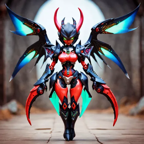 "demonic magitech succubus", "robotic demon wings", clothing, attractive female, symmetry,
(rich vibrant colors, masterpiece),
chibi,
dynamic pose, dynamic composition, iconic, cowboy shot