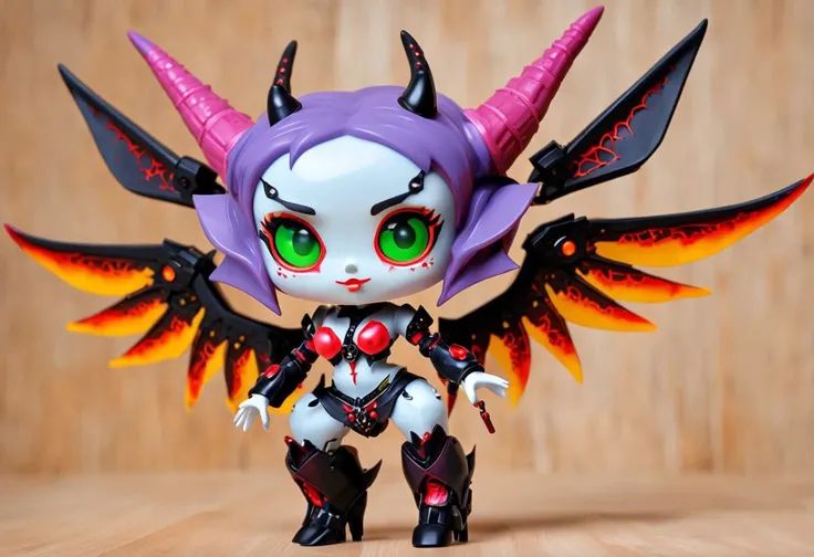 "demonic magitech succubus", "robotic demon wings", intricate lingerie, attractive female,
(rich vibrant colors, masterpiece),
chibi, "funko pop",
dynamic pose, dynamic composition, iconic, cowboy shot