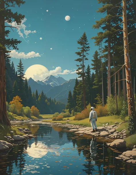 ([by Neil Welliver and by Maurice Sendak|by Francis Picabia and by Fred Calleri]:1.5), retrofuturistic, Galactic, warm, genetically-enhanced, vaporwave
