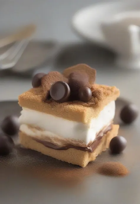 S'mores Delight An indulgent dessert featuring charred marshmallow, chocolate fondant, and graham cracker crumbs.