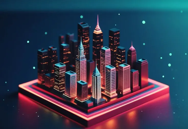 score_9, score_8_up, score_7_up, microworldslora, analog photo, dark tone, retro wave color, high-rise officebuildings in the vast night city, ( Unmanned:1.2), starry sky,