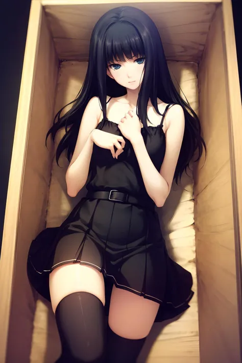 score_9, score_8_up, score_7_up, score_6_up, score_5_up, score_4_up, BREAK source_anime, 1girl, solo, ChopioYor, black hair, red eyes, gold earrings, looking at viewer, short hair with long locks, sidelocks, hair ornament, gold hairband, medium breasts, (thick thighs:0.8), outfit_3, necklace, bare shoulders, black dress, rose print, two-sided dress, two-sides fabric, black fingerless gloves, black thigh boots, bedroom, bed, bed sheet, pillow, on bed, on back, from above, shy, blush, embarrassed, open mouth,