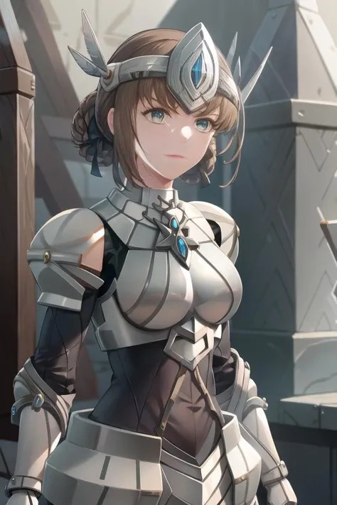 <lora:duvalie:1>, duvalie, duvaliearmor armor, solo, masterpiece, 1girl, looking to the side,, masterpiece, extremely detailed, absurdres, beautiful,, <lora:epi_noiseoffset2:0.3>, dark studio, rim lighting, two tone lighting, dimly lit, low key,