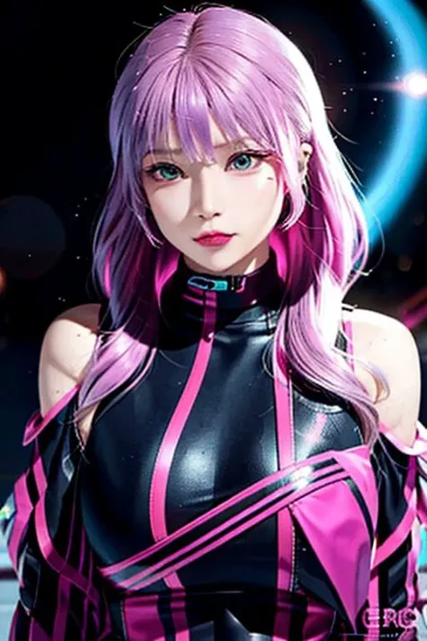 <A female cyborg>,stunningly beautiful fire sorceress, perfect and detailed angular sharp oval human face, (extremely detailed CG unity 8k wallpaper), full shot body photo of the most beautiful artwork in the world,
a girl,pink hair,wearing a costume, cyberpunk art, depraved,cybernetic demon, Many Small_purple_glowing_source_engine on cloth(1.5), intricate assasin armor, cyberpunk angry gorgeous druid, 3d,cg,Lens_Flare,
trending on ArtStation, trending on CGSociety, Intricate, High Detail, Sharp focus, dramatic, photorealistic painting art by midjourney and greg rutkowski, by Cedric Seaut (Keos Masons),style by ivan talavera and artgerm,by lee griggs and jason chan, rendered in lumion,2030s<lora:Korean-doll-likeness:1.0>