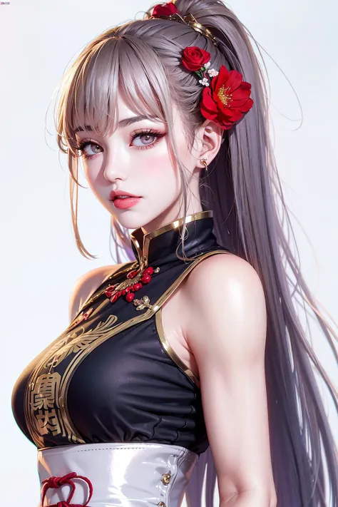 1 girl, (shiny skin: 1.5), (extreme skin glow: 1.4), (strong light contrast: 1.5), (sunlight projection on face: 1.5), (extreme light change), (gorgeous costume: 1.5), (detailed face and eyes: 1.3), (colored eyes: 1.5), upper body, Chinese costume, Chinese costume, hair flower, red lips

(white background: 1.3)


ulzzang-6500:0.5
 <lora:baiyi-lora-v1-naivae-8ep-32dim:0.5>