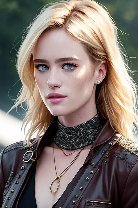 photo of (mackdav1s), a woman, photorealistic painting, (full body) portrait, stunningly attractive, at a (music festival:1.2), ((highly detailed face)), (glitter freckles), glitter, wearing a floral dress, intricate, 8k, highly detailed, volumetric lighting, digital painting, intense, sharp focus, art by artgerm and rutkowski and alphonse mucha, cgsociety, ((detailed eyes)), (leather belt:1.1)