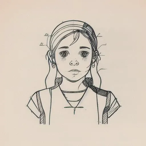 a drawing of girl <lora:T3chDr4w_v1:1>