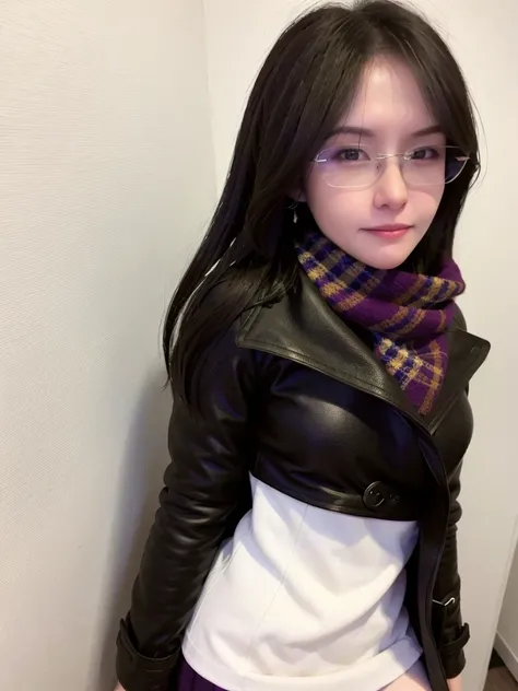 ((shirt, coat, dress, scarf)), contrapposto, best quality, ultra high res, (photorealistic:1.3), 1girl, small breasts, <lora:000alengglasses:1>