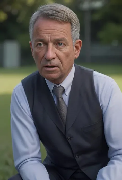(A A perfect closeup photo of sc1,age up),(close-up),sitting on grass,wearing(blue shirt,vest)
(masterpiece) (photorealistic) (best quality) (detailed skin) (intricate) (8k) (HDR)
<lora:Seanpertwee-000014:0.8>