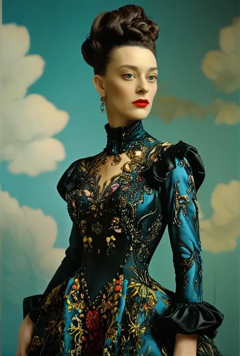 Color photo ((haute couture fashion dress designed by Anton Levey and Salvador Dali))(deep blacks)(evocative depth of field)(absolute sharpness)
<lora:LCM-LoRA-XL_V1:0.21>
<lora:SDXLHighDetail_v5:0.3>
<lora:MJ52:.6>
<lora:JuggerCineXL2:.6>
<lora:AzaleaXL2:.9>
<lora:DetailedEyes_V3:.9>