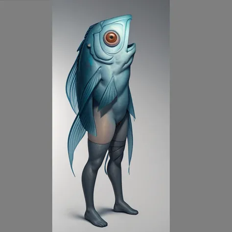 (rvmd person:1), fish head:0.2, full body, skin, (masterpiece, absurdres:1.2) <lora:rvmd-000017:0.7>