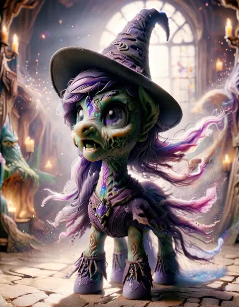 a ral-wtchz with smooth skin and a huge witch hat made out of ral-ltlpowny <lora:ral-wtchz:1.2> <lora:ral-ltlpowny:0.6> ral-ltlpowny
