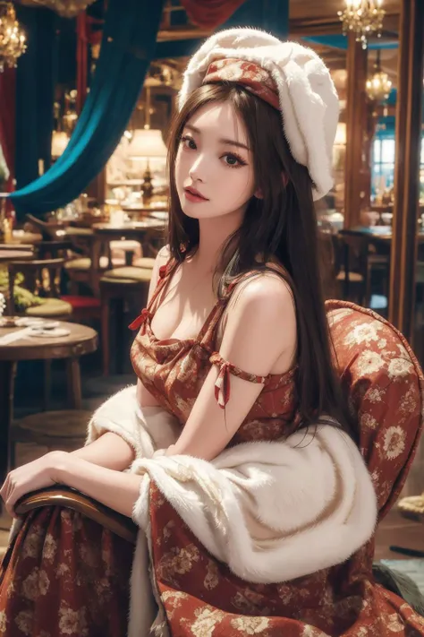 (from the outside) the best quality, masterpieces, realistic photos, intricate details, original photos, off work, home, on a private jet, it's raining outside, hoodies, red hair, extra-long hair, off-the-shoulders, feather hair accessories,