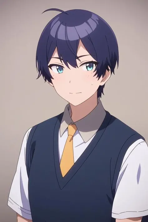 masterpiece, best quality, high quality, 1boy, solo, male focus, looking at viewer, upper body, , <lora:sueharu_maru:0.78>, sueharu_maru, , school uniform