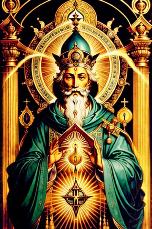 <lora:darkFantasy_v11:0.5> f5 The Hierophant: symbolizes tradition, spirituality, and guidance from a higher power. ,, by Alberto Seveso, Albert Pinkham Ryder, Albrecht Altdorfer, Alexy Savrasov, Alessandro Allori, Alexander Nasmyth, Anders Zorn, Andre-Charles Boulle