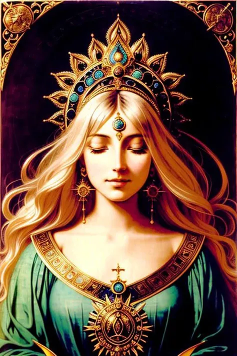 <lora:darkFantasy_v11:0.5> c2 The High Priestess: embodies intuition, secrets, and hidden knowledge. ,, by Alberto Seveso, Albert Pinkham Ryder, Albrecht Altdorfer, Alexy Savrasov, Alessandro Allori, Alexander Nasmyth, Anders Zorn, Andre-Charles Boulle