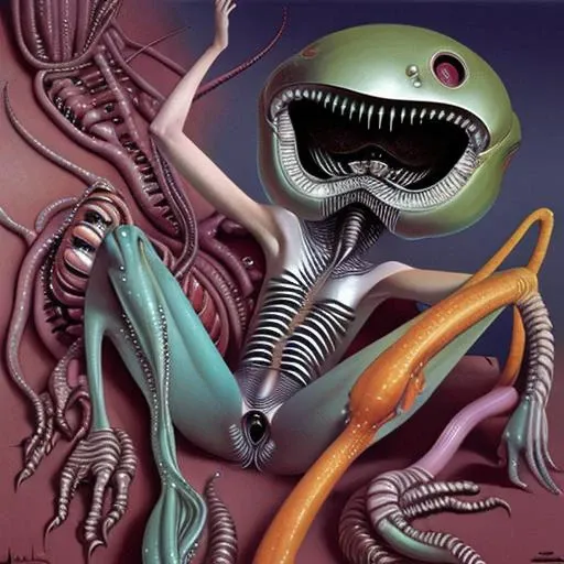 weirdcore digital alien parasite inside people, surrealism weirdcore by esao andrews, jenny saville, vivid colors ultradetailed,