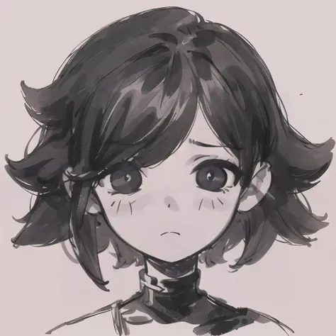 masterpiece,best quality,monochrome,1boy,black and white,black hair,(emotionless:0.8),<lora:OmoriStyle:0.8>,<lora:MoXinV1:0.3>,<lora:shukezouma_v1_1:0.7>,sad,
