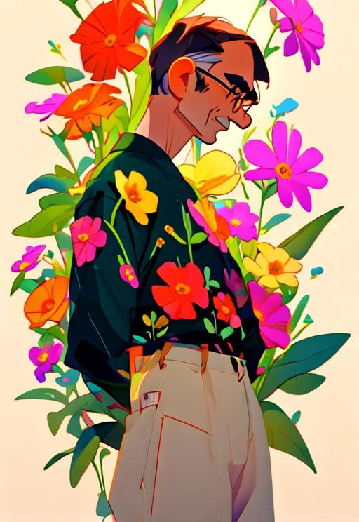 <niji-se-flowers>, Steve Jobs