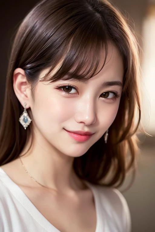 dressed, (photo realistic:1.4), (hyper realistic:1.4), (realistic:1.3),
(smoother lighting:1.05), (increase cinematic lighting quality:0.9), 32K,
1girl,20yo girl, realistic lighting, backlighting, light on face, ray trace, (brightening light:1.2), (Increase quality:1.4),
(best quality real texture skin:1.4), finely detailed eyes, finely detailed face, finely quality eyes, heavy makeup, earrings, 
(joy, blush), (tired and sleepy and smile:1.2), t-shirts, cowboy shot,(pureerosface_v1:0.6)
 <lora:koreandolllikenessV20_v20:0.3>