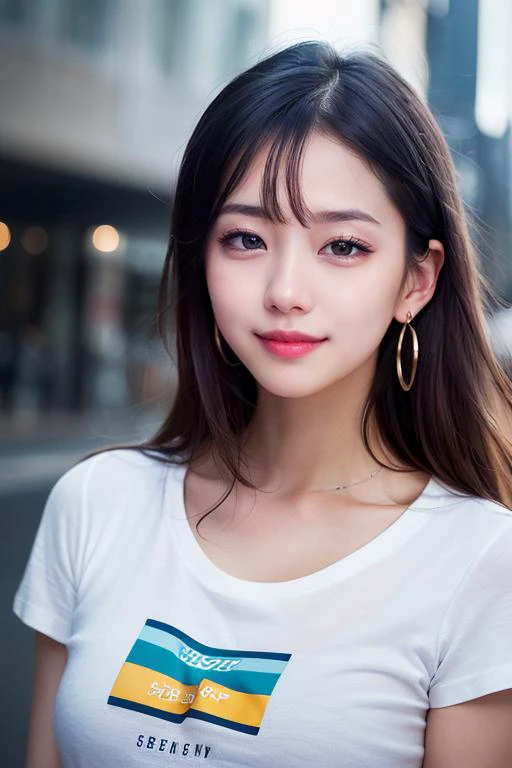 dressed, (photo realistic:1.4), (hyper realistic:1.4), (realistic:1.3),
(smoother lighting:1.05), (increase cinematic lighting quality:0.9), 32K,
1girl,20yo girl, realistic lighting, backlighting, light on face, ray trace, (brightening light:1.2), (Increase quality:1.4),
(best quality real texture skin:1.4), finely detailed eyes, finely detailed face, finely quality eyes, heavy makeup, earrings,
(joy, blush), (tired and sleepy and smile:1.2), t-shirts, cowboy shot,(pureerosface_v1:0.6)
<lora:koreandolllikenessV20_v20:0.3>