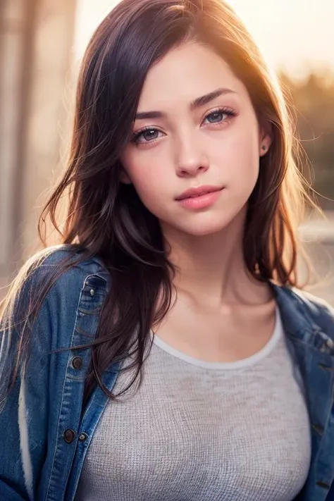dressed, (photo realistic:1.4), (hyper realistic:1.4), (realistic:1.3),
(smoother lighting:1.05), (increase cinematic lighting quality:0.9), 32K,
1girl,20yo girl, realistic lighting, backlighting, light on face, ray trace, (brightening light:1.2), (Increase quality:1.4),
(best quality real texture skin:1.4), finely detailed eyes, finely detailed face, finely quality eyes,
(joy, blush), (tired and sleepy and smile), t-shirts, cowboy shot