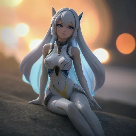 1girl, solo, giant space woman, hdr, bokeh, 200mm lens, pastel