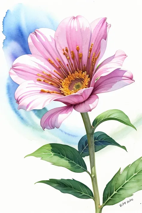 (masterpiece, beat quality, official art, watercolor sketch), a flower