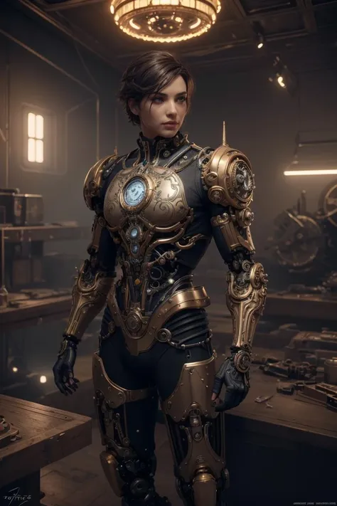 highly detailed ornate intricate elaborate male steampunk cyborg, detailed machinery, detailed reflections, smooth, high contrast, volumetric lighting, raytrace, cinematic, high quality render, unreal engine 5, 4k uhd, concept art, digital painting, octane rendered, beautiful, cinematic, high coherence, trending on art station, award winning photograph, masterpiece