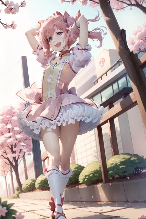 Madoka Kaname, (detailed shiny_anime_style_eyes), <lora:MadokaKaname:1>
