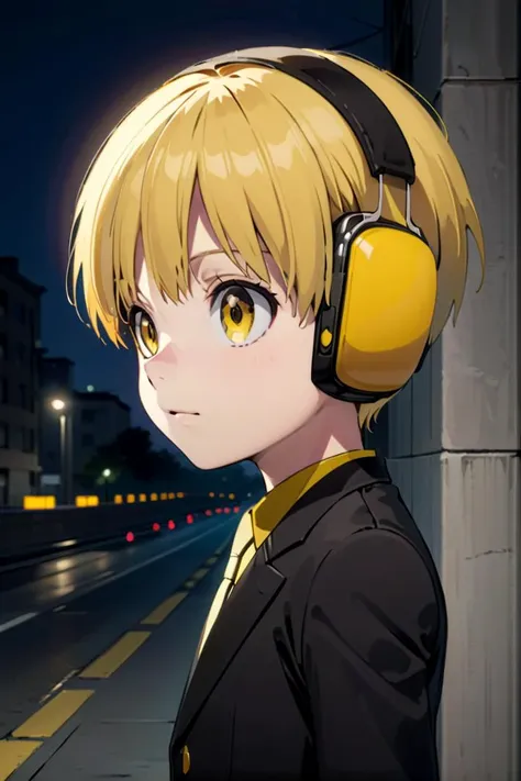 <lora:nobimaru-000009:0.7>
one *************** named nobimaru, standing alone in a city, he has amber colored eyes,  he has yellow hair and he is wearing yellow headphones,
he wars a black suit,
draw it in the style of Kemono Jihen,
The soft lighting and detailed surroundings create an immersive environment where imagination runs wild hyper-detailed,
hyper-detailed face, high quality visuals, dim Lighting, sharply focused, octane render, 8k UHD