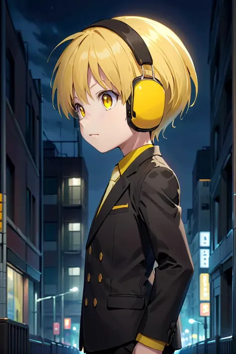 <lora:nobimaru-000009:0.7>
one *************** named nobimaru, standing alone in a city, he has amber colored eyes,  he has yellow hair and he is wearing yellow headphones,
he wars a black suit,
draw it in the style of Kemono Jihen,
The soft lighting and detailed surroundings create an immersive environment where imagination runs wild hyper-detailed,
hyper-detailed face, high quality visuals, dim Lighting, sharply focused, octane render, 8k UHD