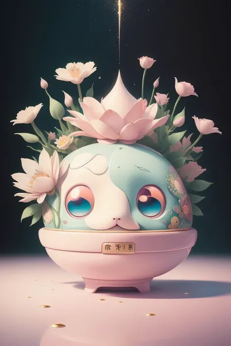 rz88p4stl, a surrealistic scene of a  psychedelic trip with gold drops and flowers in the style of kawase hasui james jean, artstation trending, 8k, surrealistic, volumetric lighting lighting caustics, atmospheric, highly detail, hyper realism, by hayao miyazaki, ito, rutkowski, in the style of a surreal mixed with fujifilm and surrealism, highly detailed, Very detailed 8k, Studio photography, by Takashi Murakami, David Lynch and