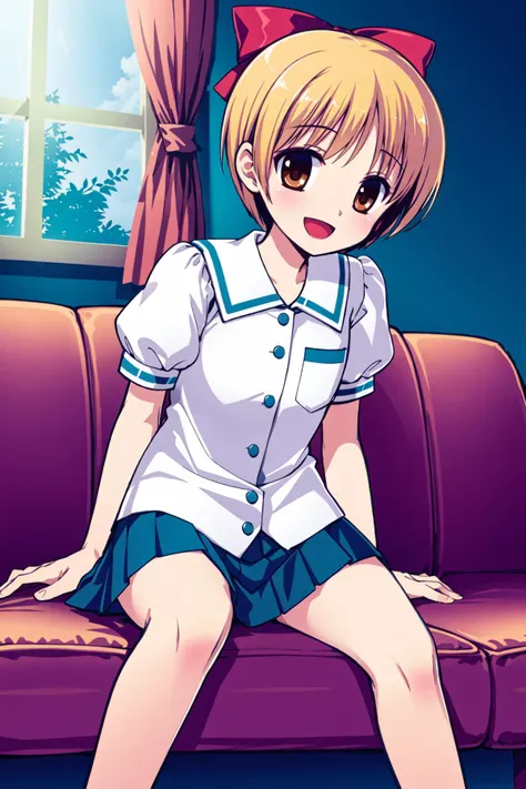 Nanoha Takamachi, masterpiece, highest quality, High resolution, girl, Baby Face, Waistline,　barefoot,　Big Breasts,　Nipples,　Thighs, smile,　blush,　Sensual,　Provocative,　whole body,　low length,　Seductive,　Twin tails,　 Detailed skin texture,　Intricate details,　Very detailed,　 Beautiful eyes, Nipples, barefoot, Hotel room, On the bed, Love juice, Shyness, 　初night, Spread your legs, night,