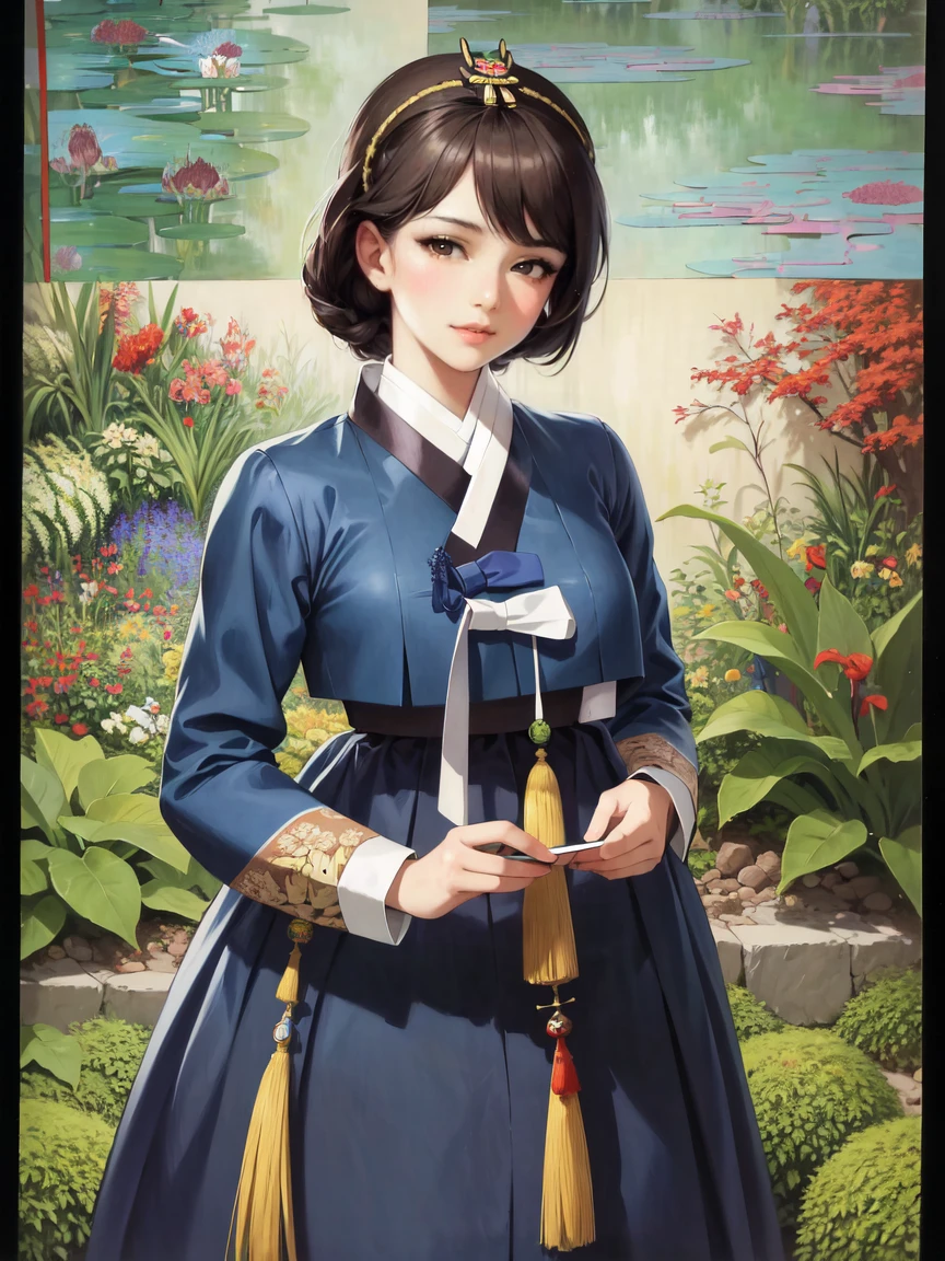 (masterpiece, best quality, ultra-detailed, illustration, painting),
illumination, finely detail, (poster illustration),
(2girls:1.4),
(a High Quality Victorian Era cute girl),
(wearing a korean hanbok:1.3), (wearing a korean traditional clothes),
(korean traditional new year:1.2),
<lora:Hanbok-10:1> hanbok, bokjumeoni,
oil painting by (Francois Boucher, (alphonse mucha:0.8), Claude Monet, (Franz Xaver Winterhalter:0.8), (NORMAN ROCKWELL:0.8), (artgerm:0.8)),
side swept hair, hair bowtie,
(detailed face, detailed eyes), (detailed hands), (detailed fingers), full body shot,
(detailed korean garden background:1.2), (looking at viewer), (intricate details), (absurdres),
SHARP, (highres), (HIGH DETAIL:1.2), finely detailed, soft lighting, beautiful detailed glow,