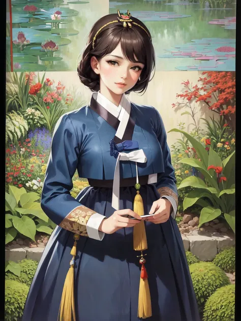 (masterpiece, best quality, ultra-detailed, illustration, painting),
illumination, finely detail, (poster illustration),
(2girls:1.4),
(a High Quality Victorian Era cute girl),
(wearing a korean hanbok:1.3), (wearing a korean traditional clothes),
(korean traditional new year:1.2),
<lora:Hanbok-10:1> hanbok, bokjumeoni, 
oil painting by (Francois Boucher, (alphonse mucha:0.8), Claude Monet, (Franz Xaver Winterhalter:0.8), (NORMAN ROCKWELL:0.8), (artgerm:0.8)),
side swept hair, hair bowtie,
(detailed face, detailed eyes), (detailed hands), (detailed fingers), full body shot,
(detailed korean garden background:1.2), (looking at viewer), (intricate details), (absurdres),
SHARP, (highres), (HIGH DETAIL:1.2), finely detailed, soft lighting, beautiful detailed glow,