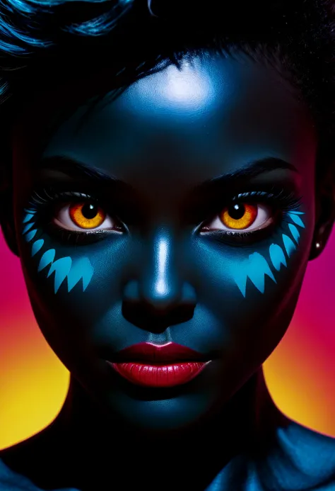 Pop art style with bold colors, comic book elements, and iconic imagery, super closeup portrait, A DARK ghst Silhouette. Perfect Hands, bold colors, comic book elements, iconic imagery, vibrant, energetic, dynamic, graphic, modern