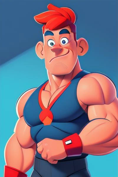 (1man in cartoon style of Matt Bors), Hand drawn, cinematic, Sharp focus, humorous illustration, big depth of field, Masterpiece, concept art, trending on artstation, Vivid colors, Simplified style, trending on ArtStation, trending on CGSociety, Intricate, Vibrant colors, Soft Shading, Simplistic Features, Sharp Angles, Playful, (((John Cena))), Wrestler, Actor