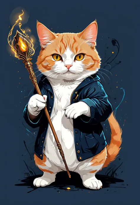 (HD, masterpiece, best quality, hyper detailed, ultra detailed, super realistic),Cat holding a magic staff , flat color, isolated, simple background, no background, no face, minimalistic, vector art, clean lines, illustration, graphic design, vector graphics, t-shirt_design, add-detail-xl, xl_more_art-full_v1<lora:XL\F2D-000003.safetensors:0.8:0.8> <lora:XL\t-shirt_design-sdxl.safetensors:0.8:0.8> <lora:XL\add-detail-xl.safetensors:0.8:0.8> <lora:XL\xl_more_art-full_v1.safetensors:0.8:0.8>